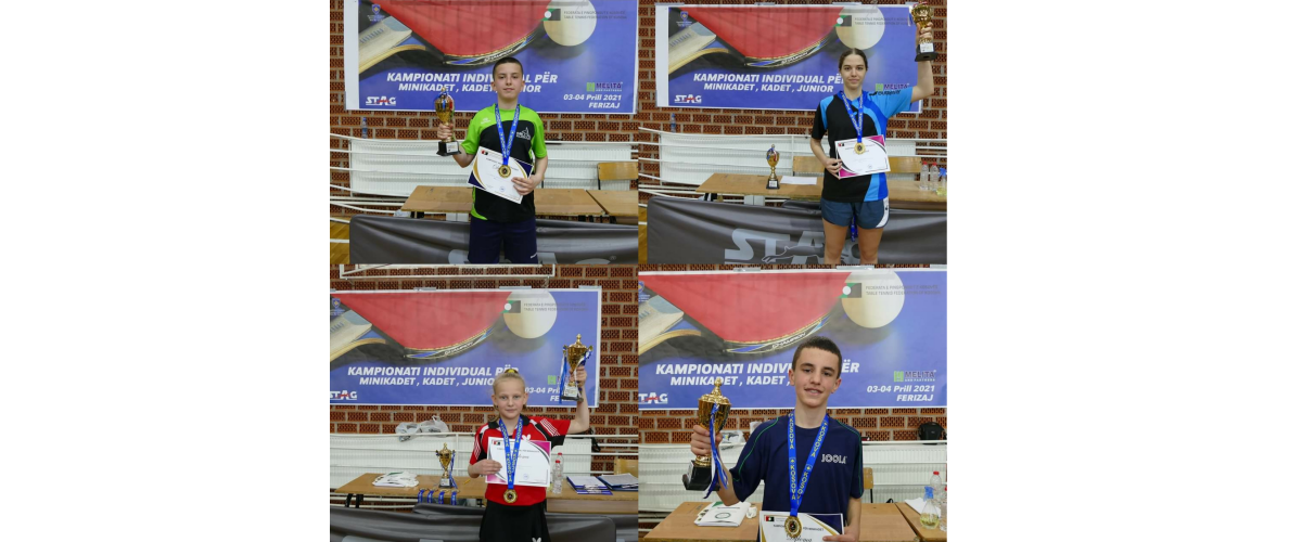 Elton Shemsiu e Taibe Ruli për Minikadet/e dhe Anes Behluli e Adea Babuni për Kadet/e shpallen fitues në Kampionatin Individual të Kosovës 