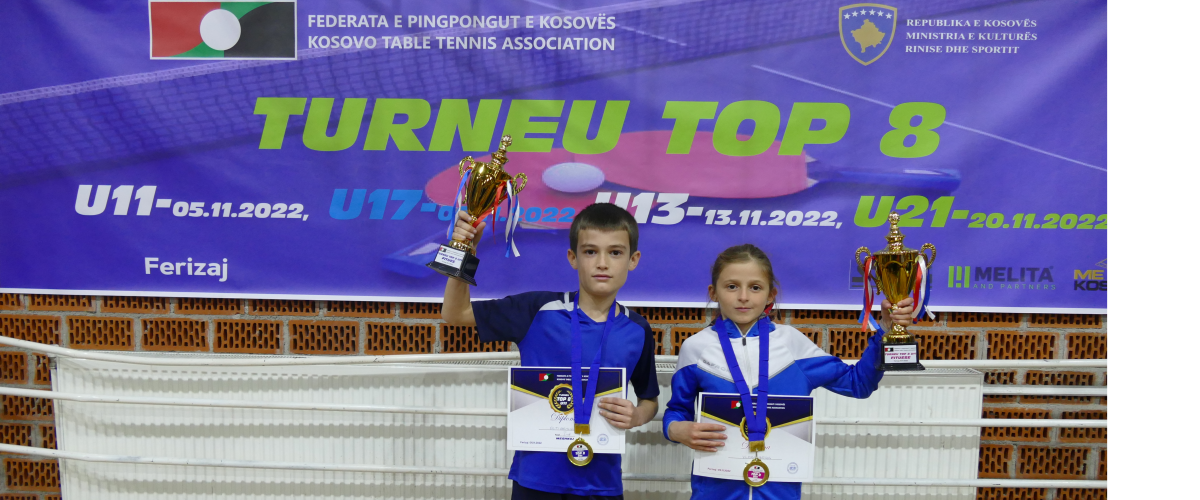 Olti Behluli dhe Vlera Beqa fitues të turneut TOP 8 për U11