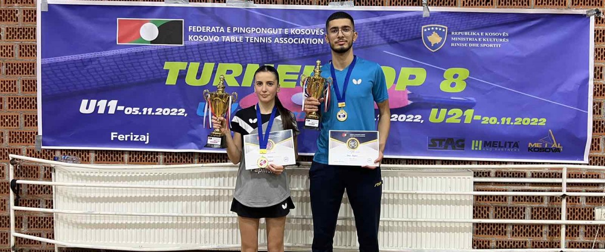 Blend Hajdari dhe Lenë Osmani fitues të turneut TOP 8 - U17