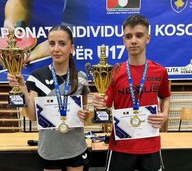 ARTI KARABAXHAKU DHE LENË OSMANI KAMPIONË TË KAMPIONATIT INDIVIDUAL TË KOSOVËS PËR U17